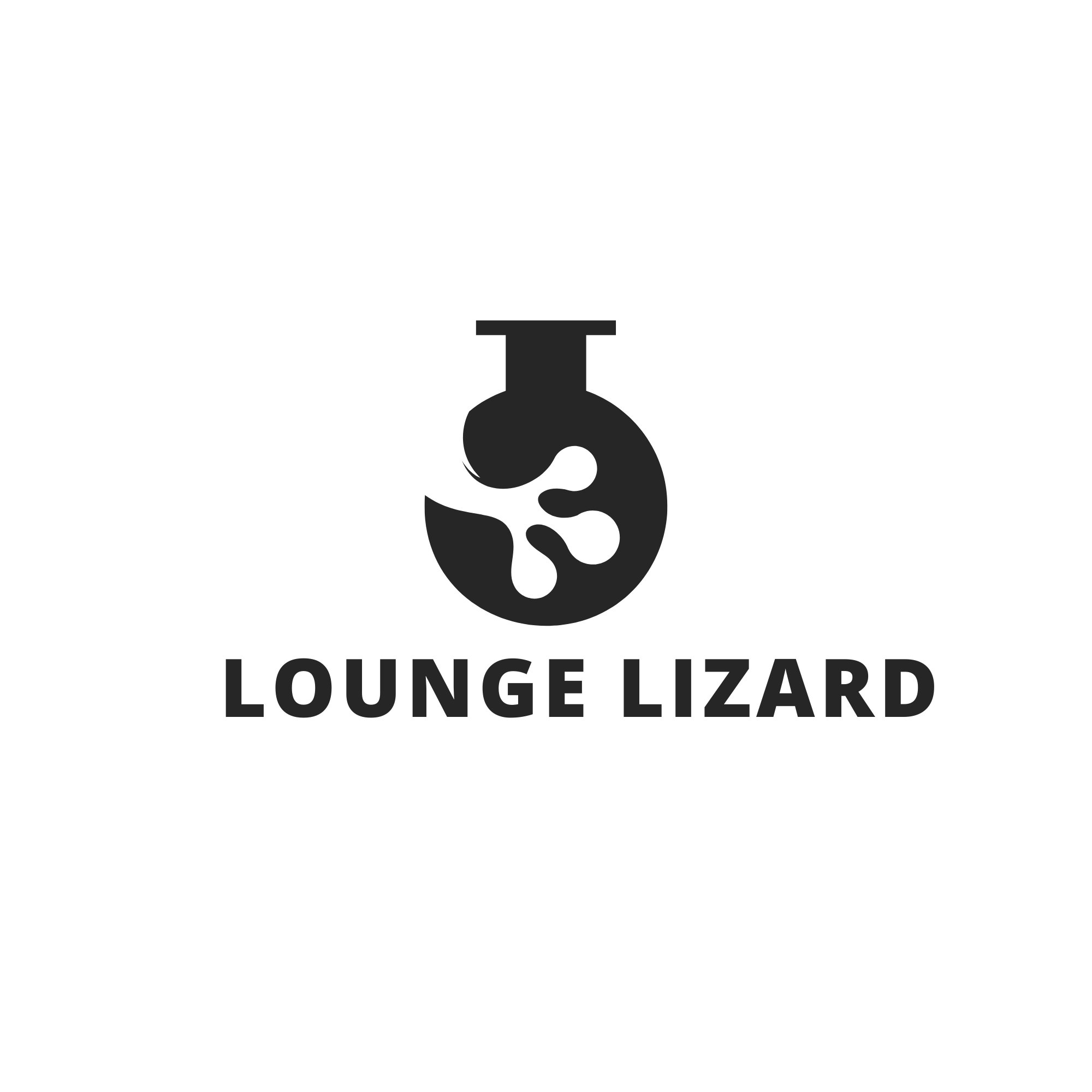 Black White Lizard Lab Logo